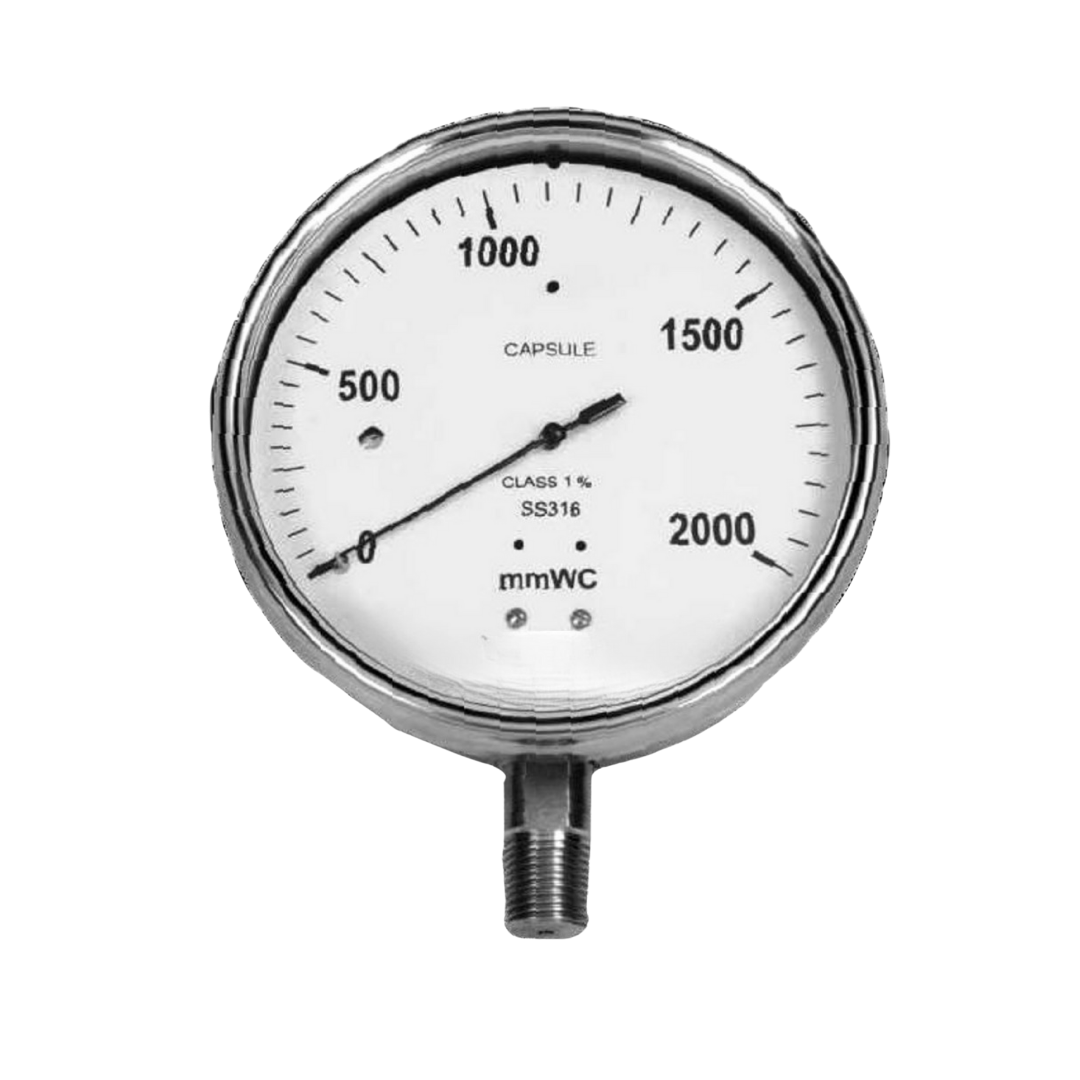 Metaval Capsule Sensing Pressure Gauge