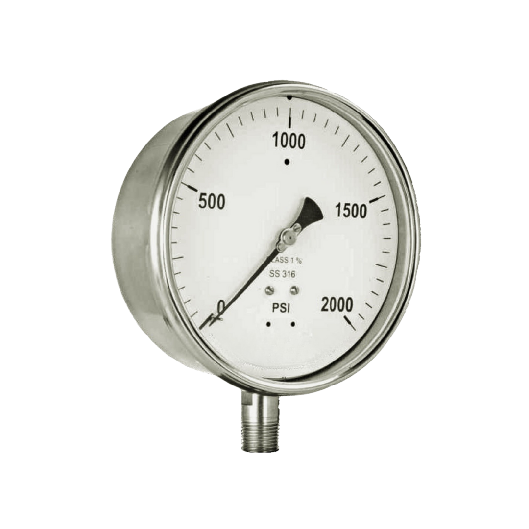 Metaval Solid Front Pressure Gauge